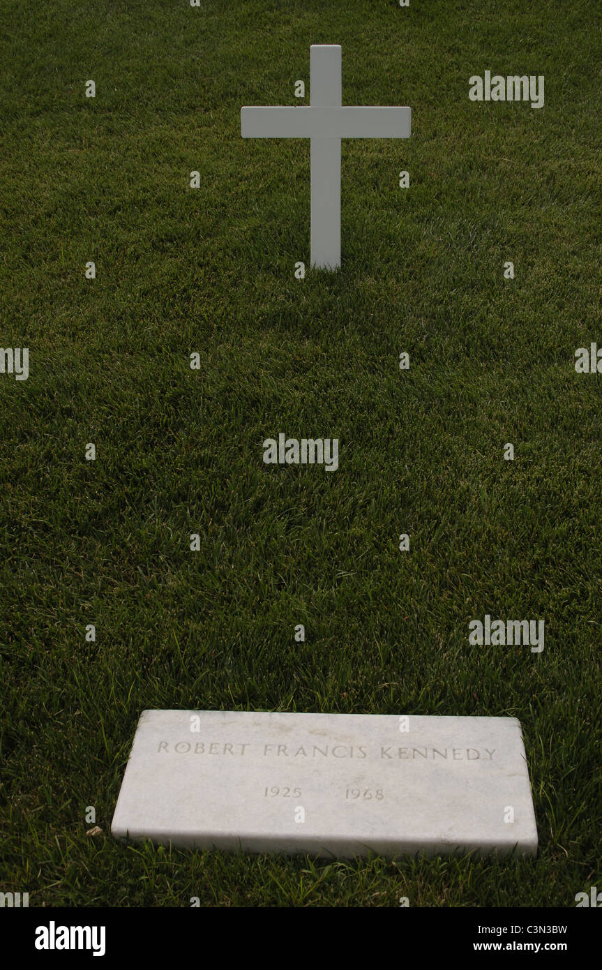 Robert Francis Kennedy (1925-1964). Tomba nel Cimitero di Arlington. Stati Uniti. Foto Stock
