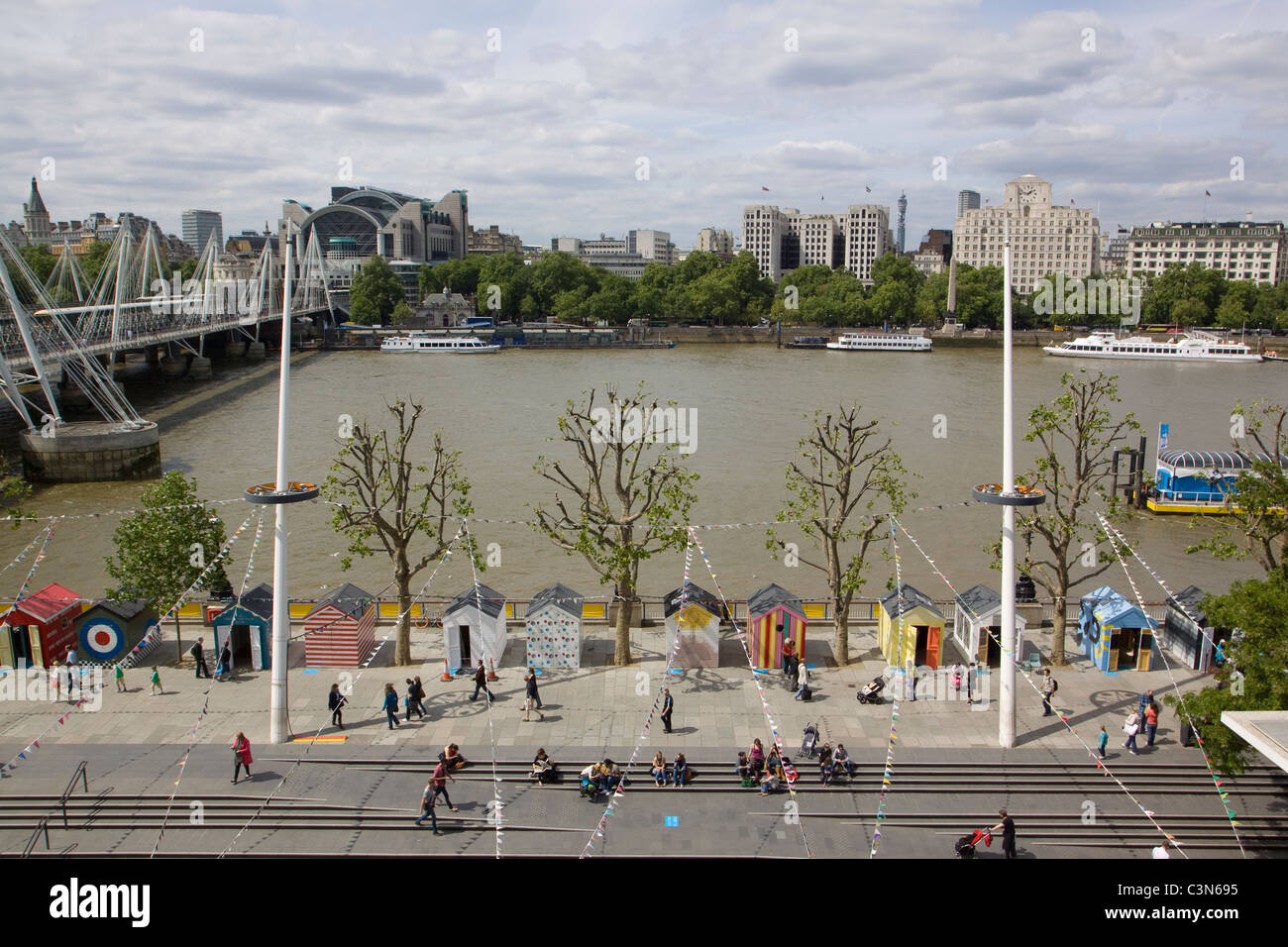 Southbank dopo LS Lowry Foto Stock
