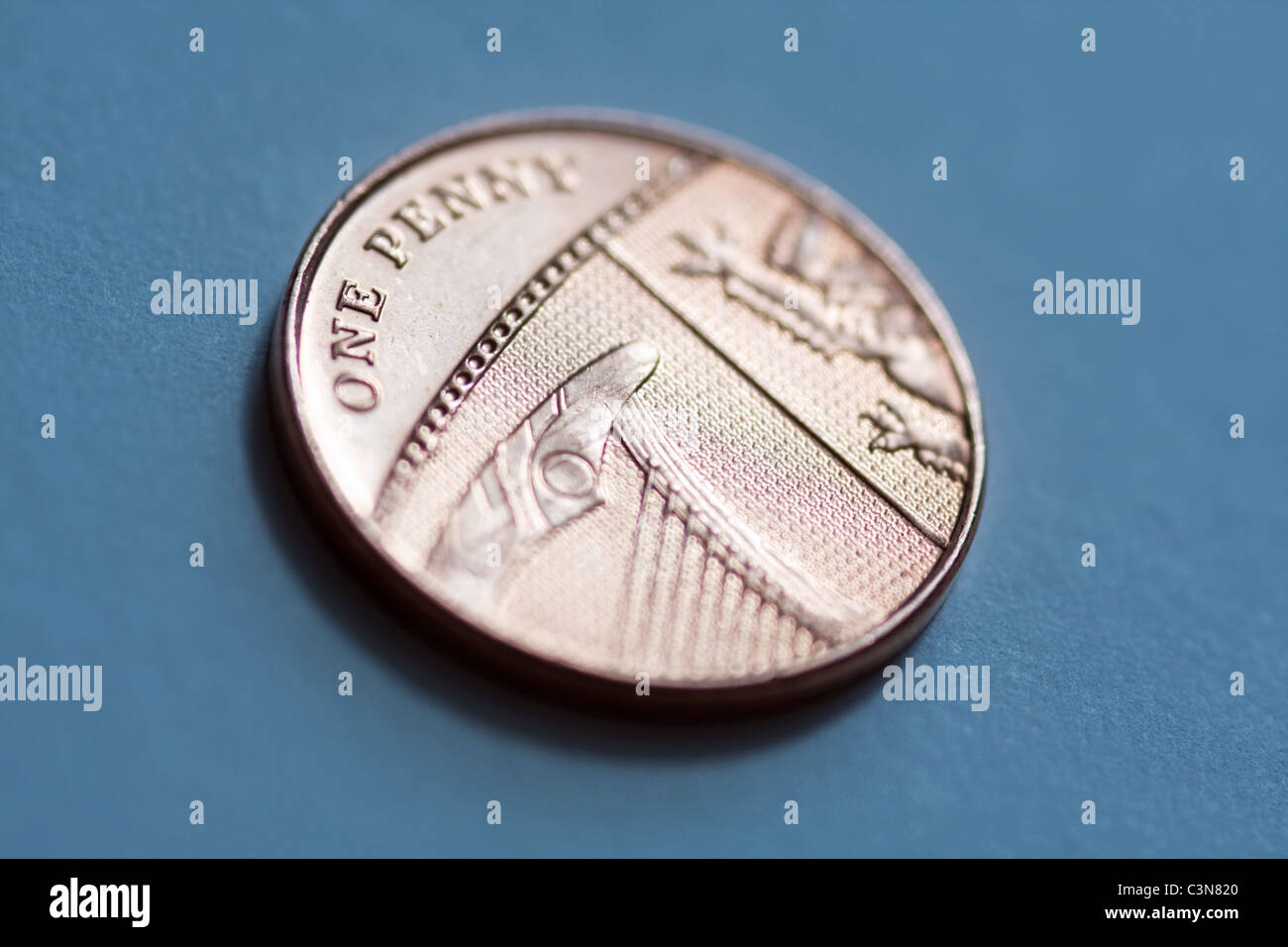 Il British uno decimale penny Foto Stock
