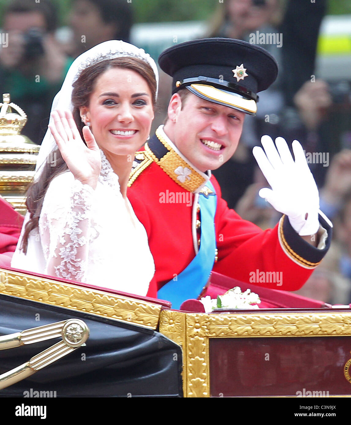 Royal Wedding del principe William a Catherine Middleton presso Westminster Abbey. Foto Stock