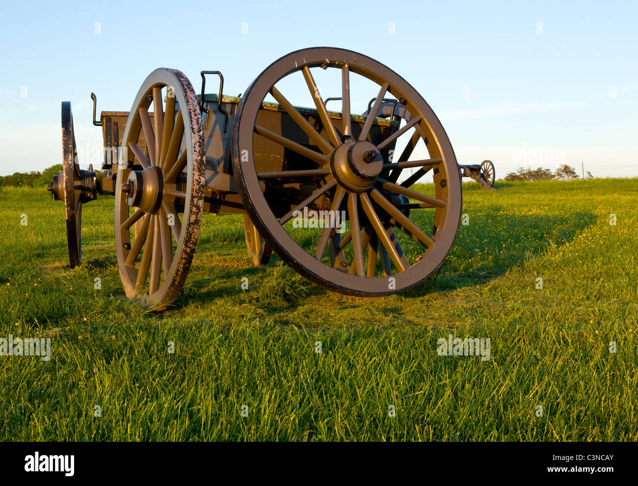 Militari appoggiate a Manassas campi di battaglia della Guerra Civile sito nelle vicinanze di Bull Run Foto Stock