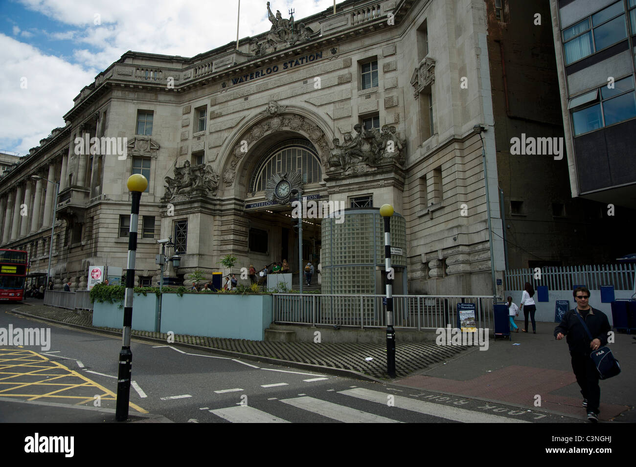 Entrata alla stazione di Waterloo, Londra Foto Stock