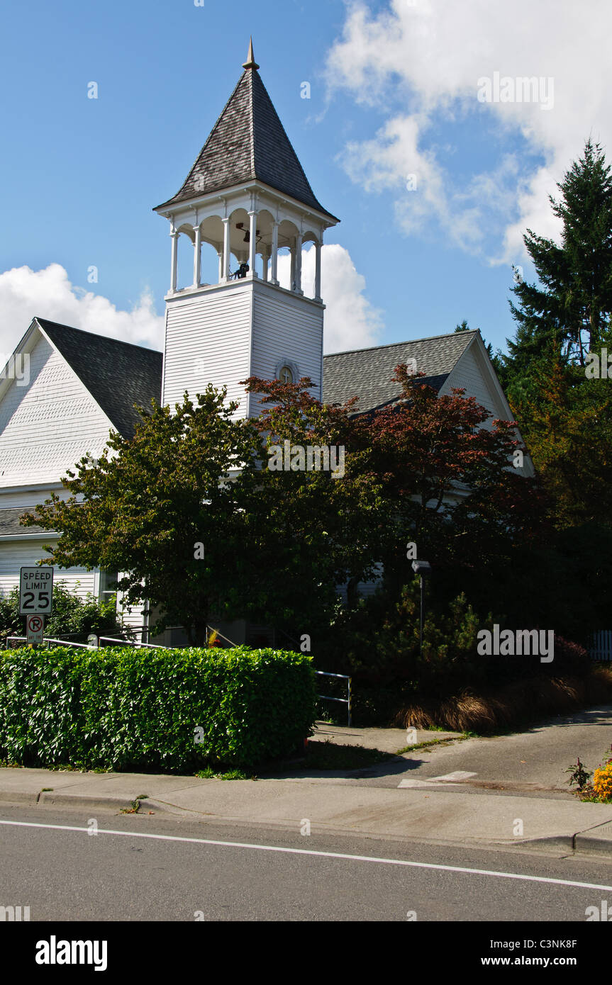 Eagle Harbor Chiesa congregazionale, 105 Winslow Way West. Bainbridge Island, Seattle, Washington Foto Stock