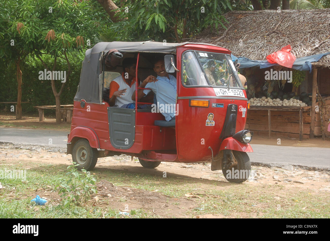 Un tuk tuk in Sri Lanka. Foto Stock