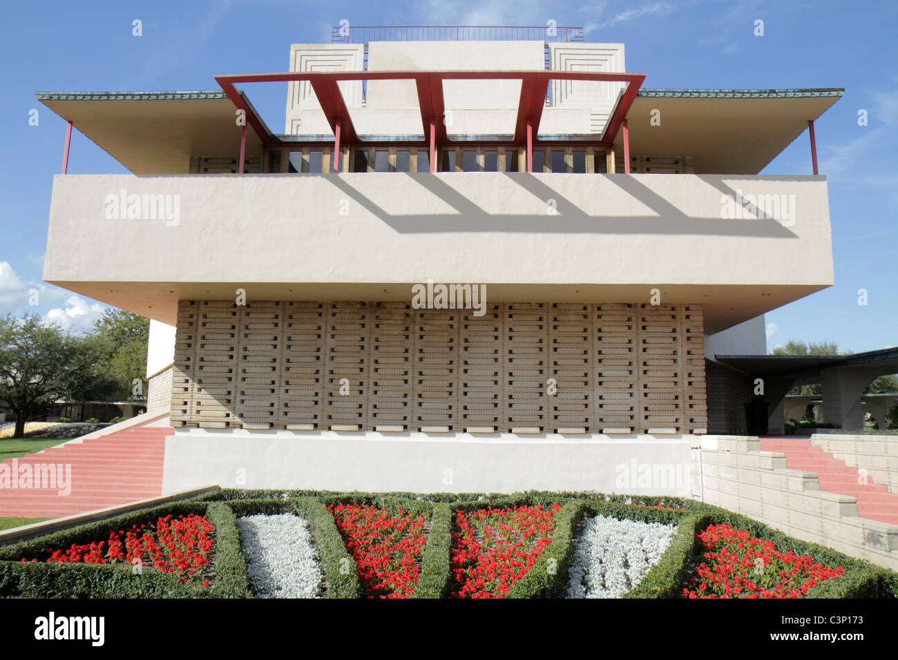 Lakeland Florida, Florida Southern College, Frank Lloyd Wright, architettura, architettura, design, Annie Pfeiffer Chapel, i visitatori viaggiano in visita Foto Stock