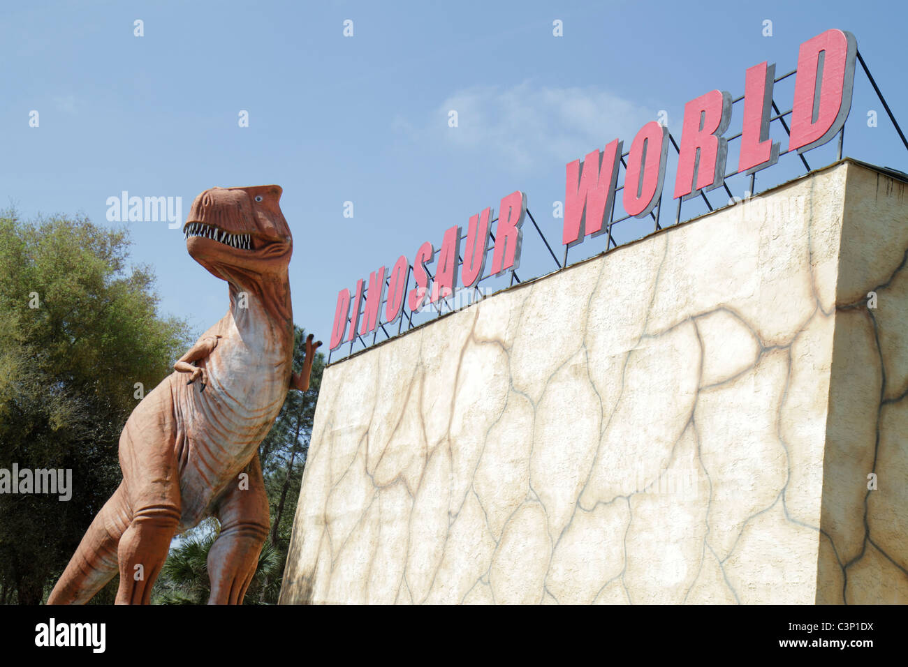 Florida,Contea di Hillsborough,Plant City,Dinosaur World,life size,Tyrannosaurus Rex,FL110307011 Foto Stock