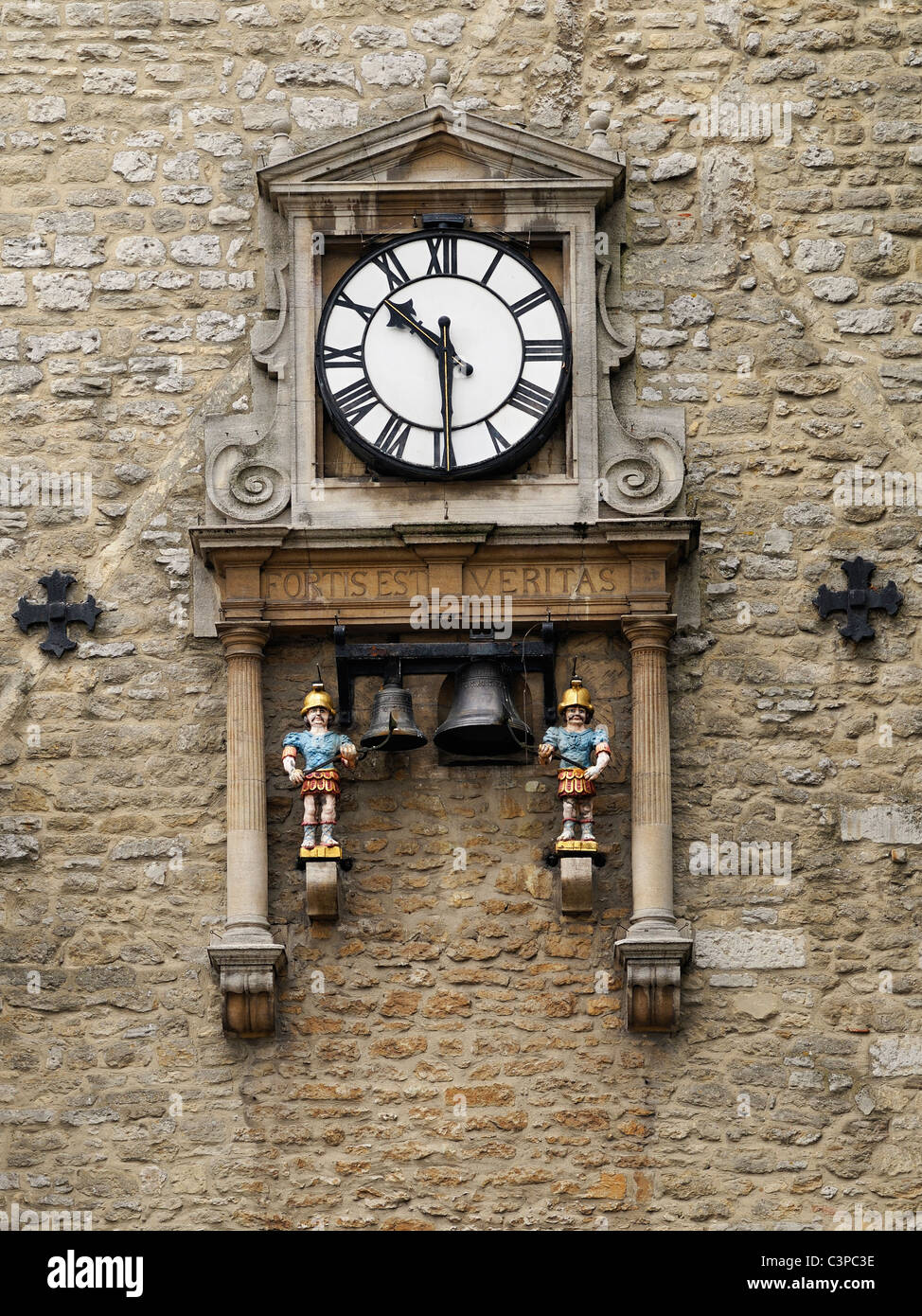 Carfax torre con orologio, Oxford, Regno Unito. Foto Stock