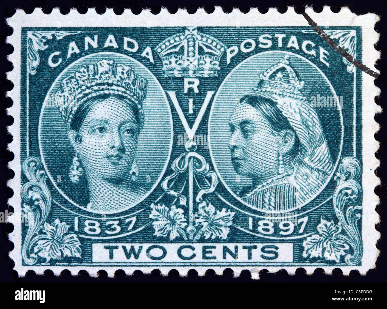La regina Victoria Giubileo timbro in Canada Foto Stock