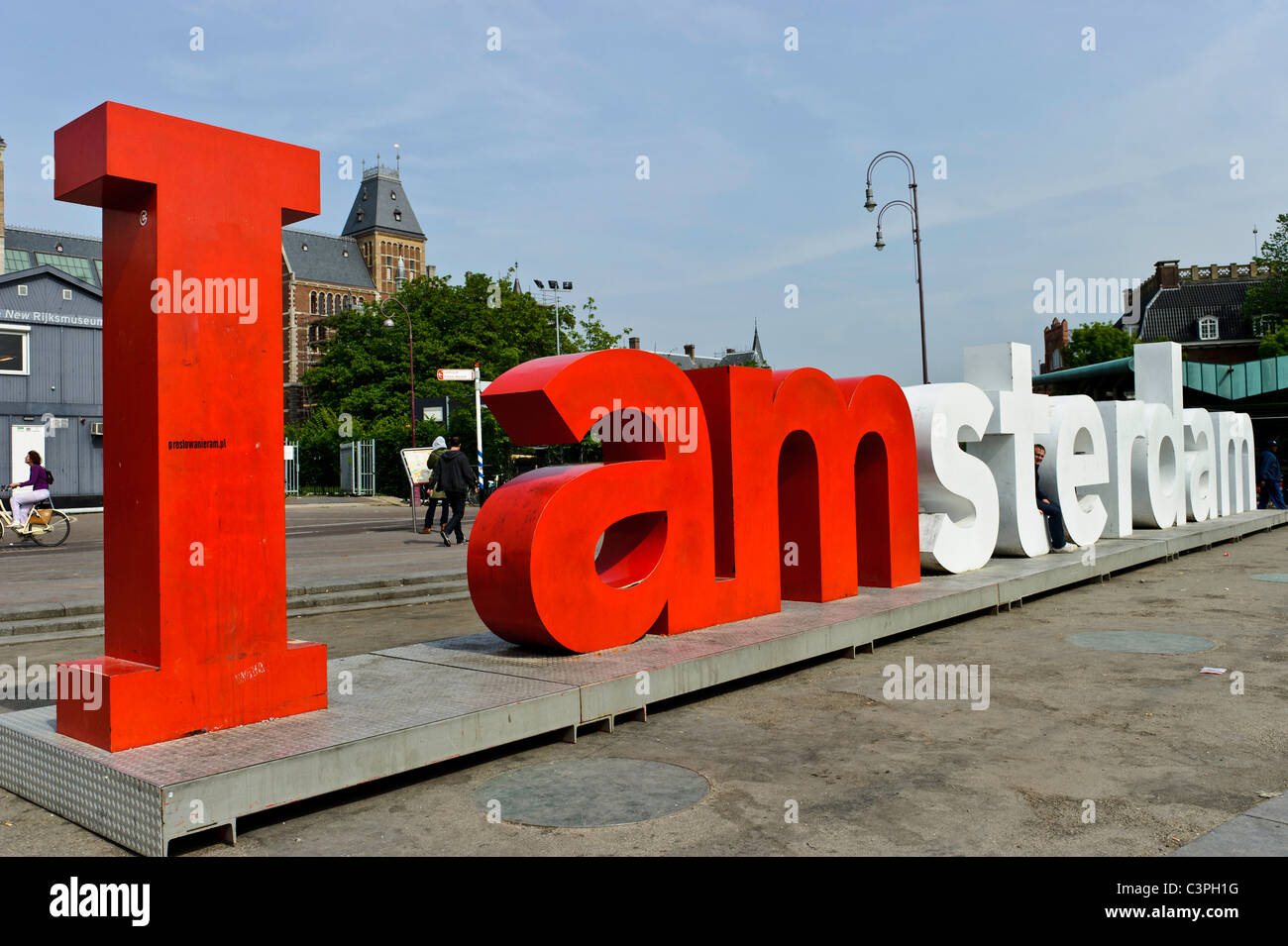 L'"io" di amsterdam firmare al Rijksmuseum Amsterdam Foto Stock