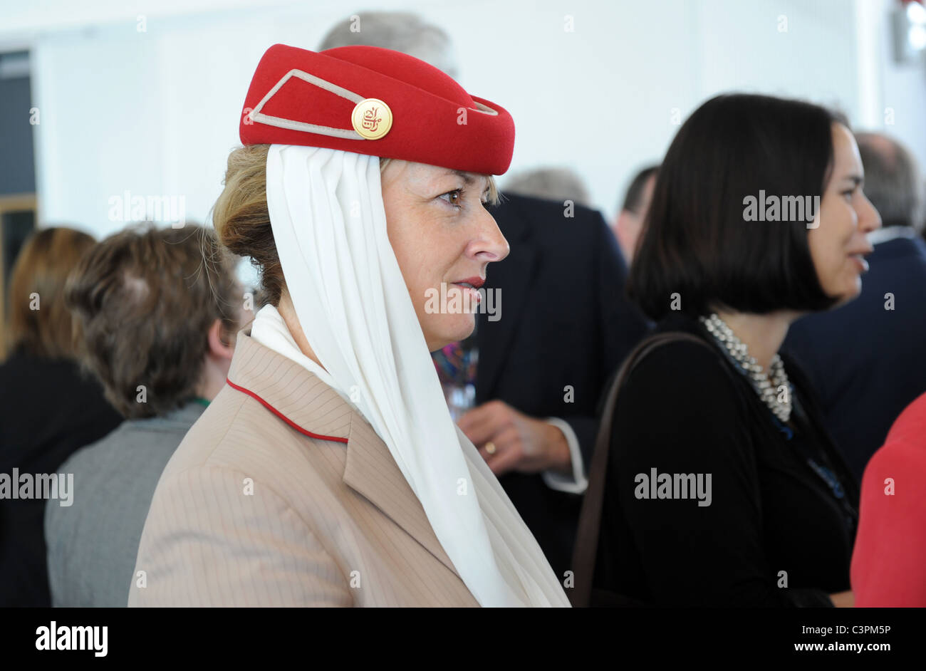 Emirates Airline steward Regno Unito Foto Stock