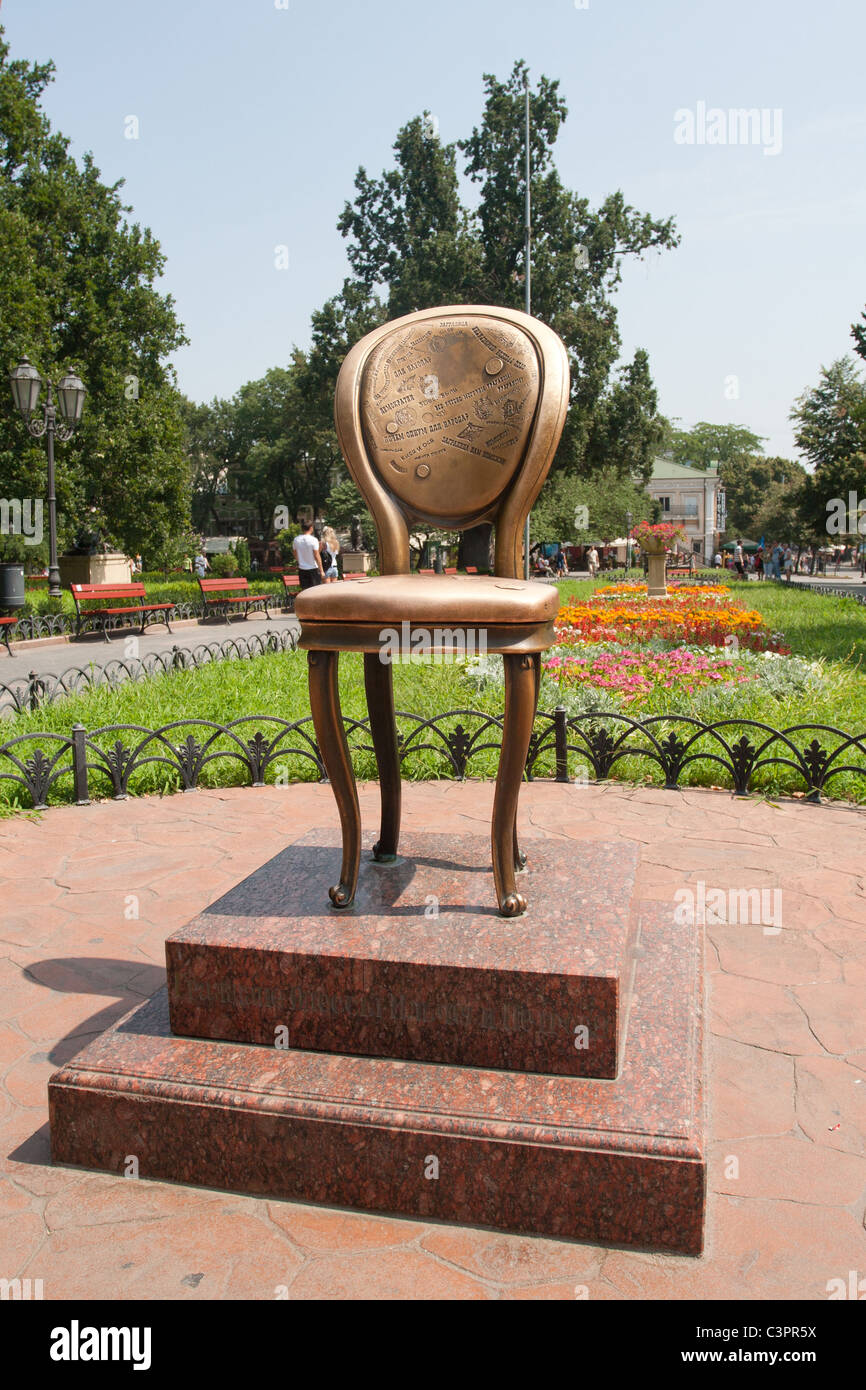 La sedia Twelves monumento in Odessa Foto Stock