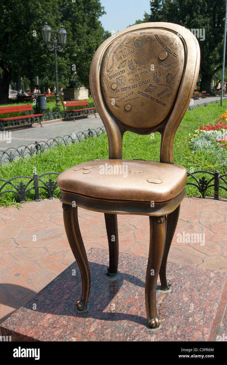 La sedia Twelves monumento in Odessa Foto Stock