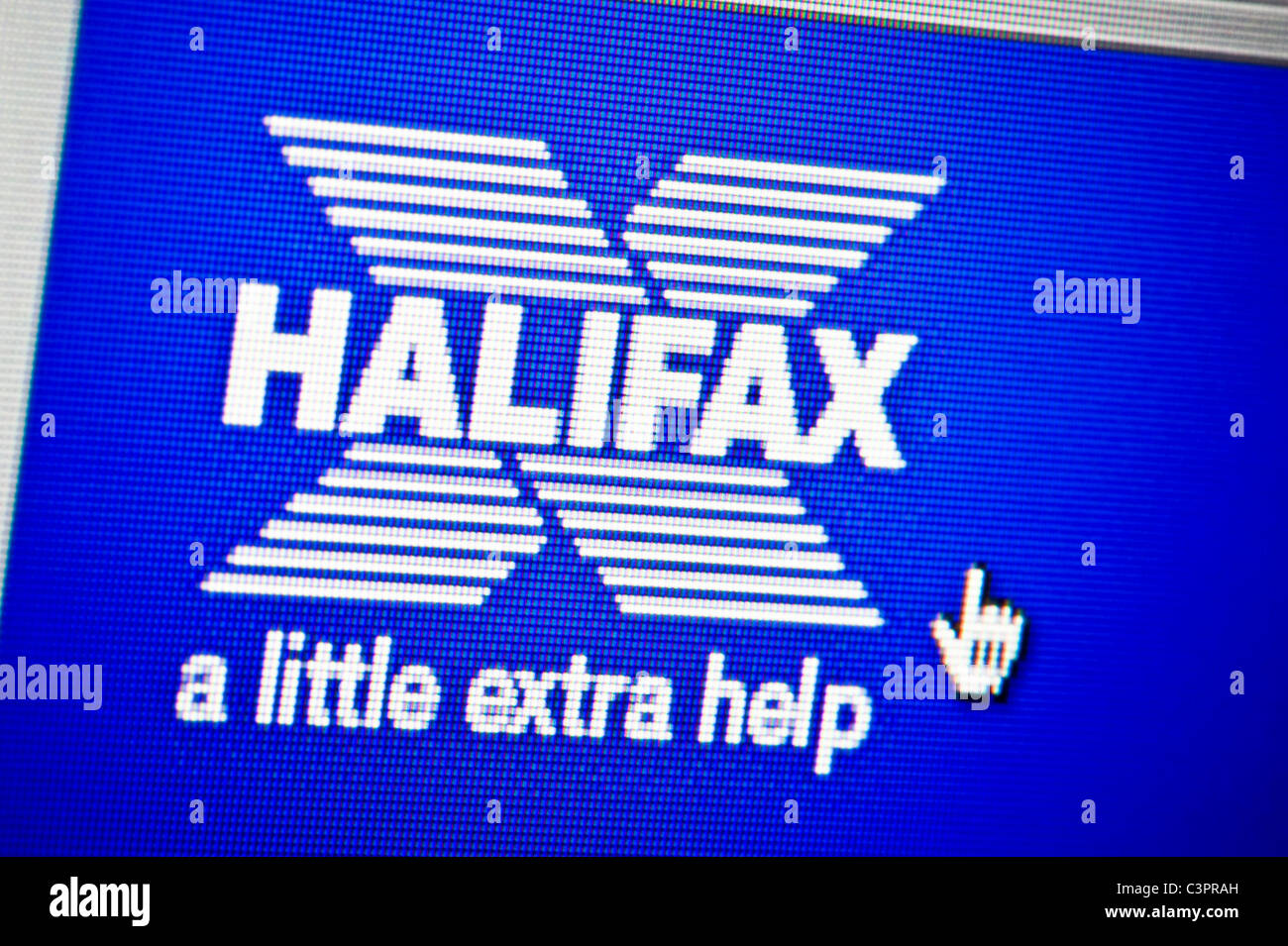 Close up Halifax logo come visto sul suo sito web. (Solo uso editoriale: -print, TV, e-book e Redazione sito web). Foto Stock