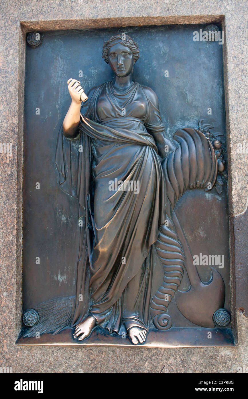 Il bassorilievo Monumento del duca de Richelieu in Odessa, Ucraina. Foto Stock