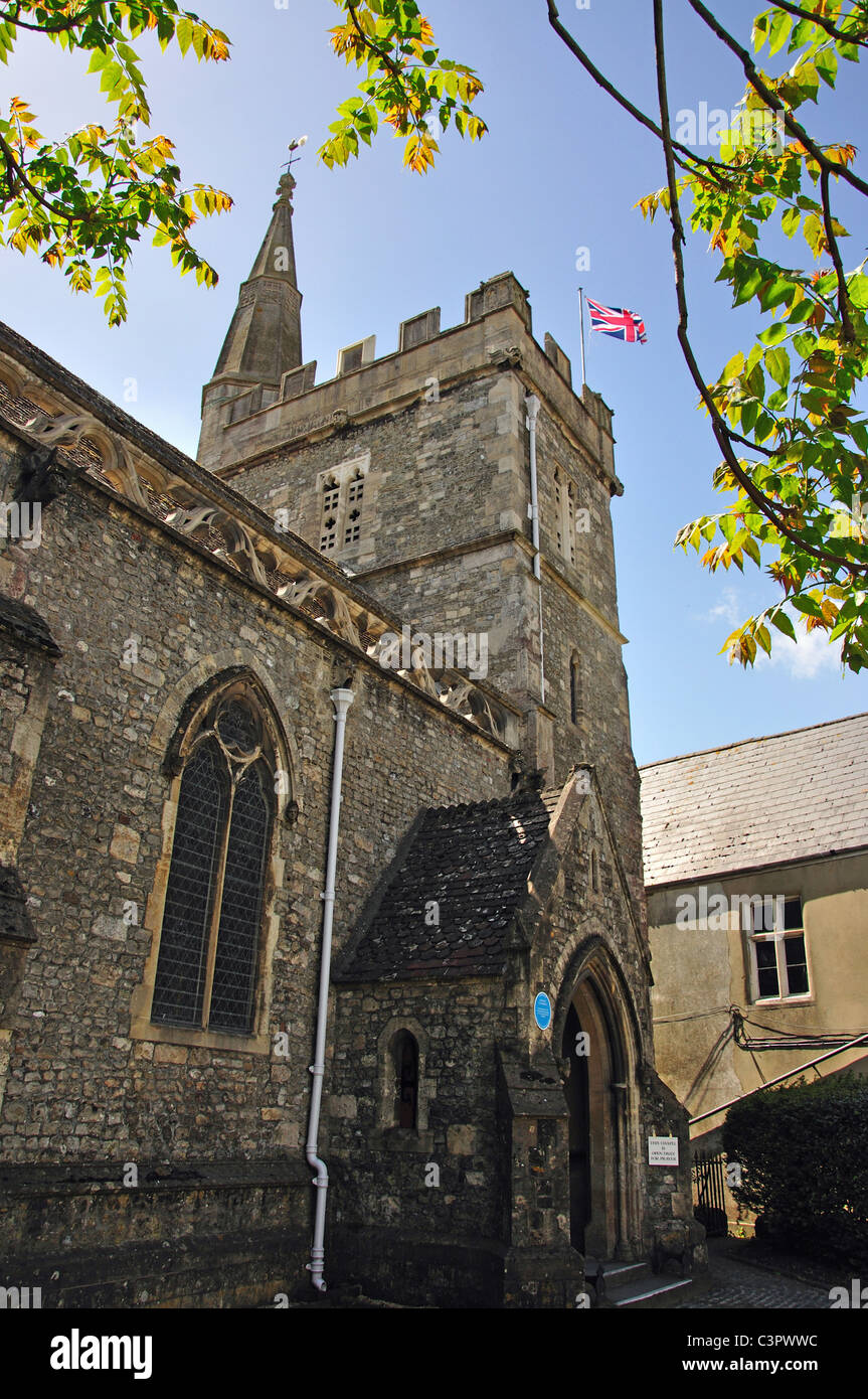 Cappella di San Lorenzo, High Street, Warminster, Wiltshire, Inghilterra, Regno Unito Foto Stock