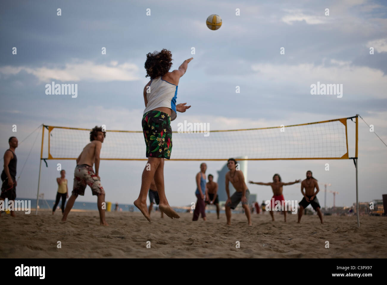 Barcelona, Spagna, España, Cataluña, Catalunya Catalonia, spiaggia, Playa Foto Stock