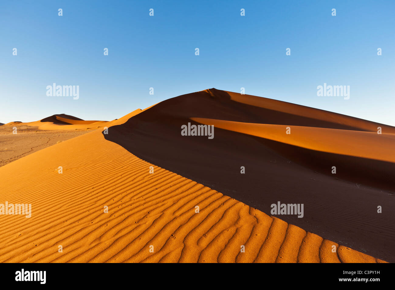 Africa, Namibia, Namib Naukluft National Park, Vista delle dune di sabbia del deserto del Namib Foto Stock