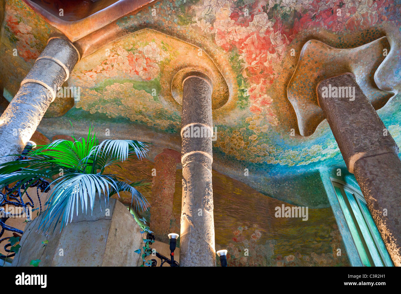 Barcellona, La Pedrera (Casa Mila) Foto Stock