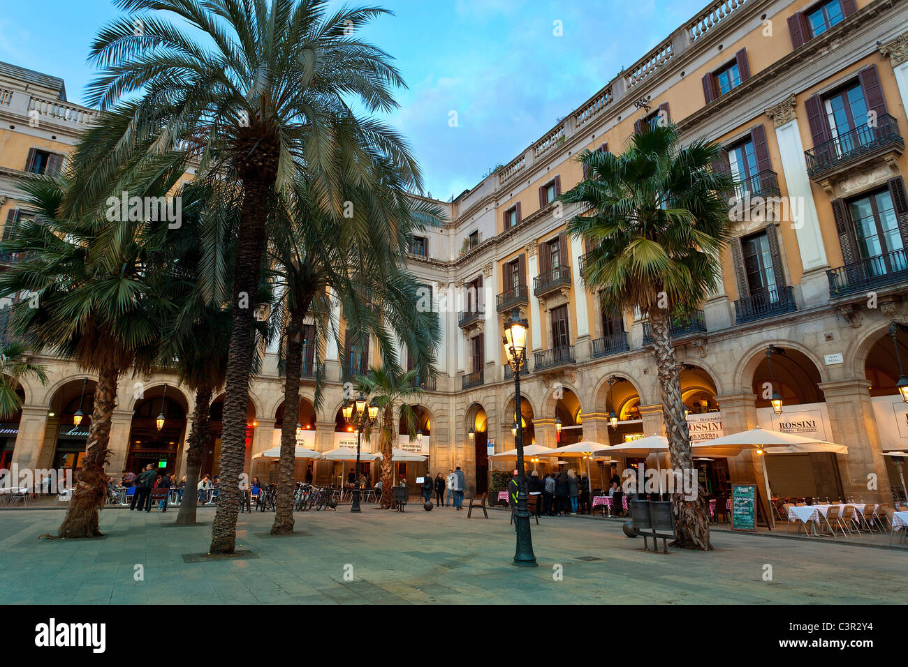In Spagna, in Catalogna, Barcellona, Barri Gotic district, Placa Reial Foto Stock