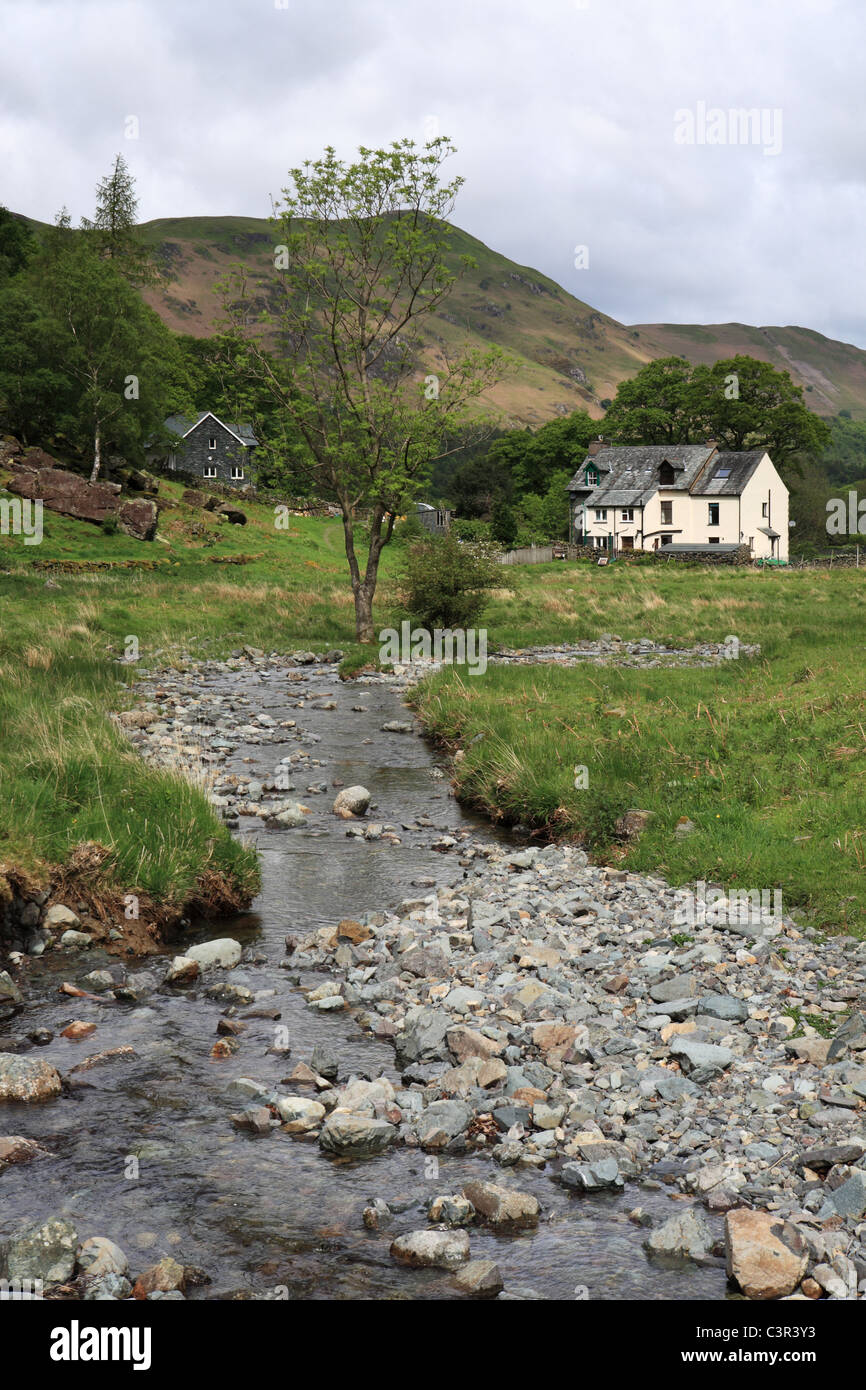 Troutdale cottages, Borrowdale, Lake District inglese, REGNO UNITO Foto Stock