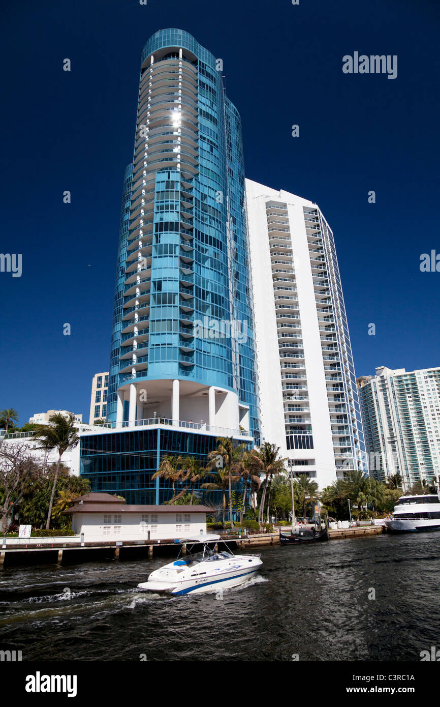 Elevato aumento condominio, Alta Fort Lauderdale, Florida Foto Stock