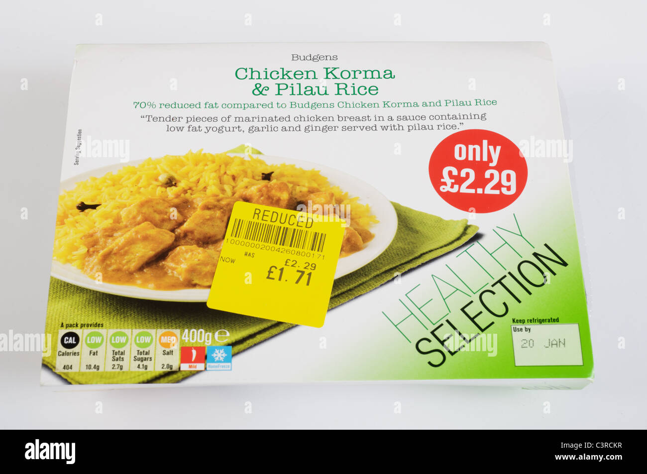 Korma di pollo e riso Pilaf piatto pronto Foto Stock