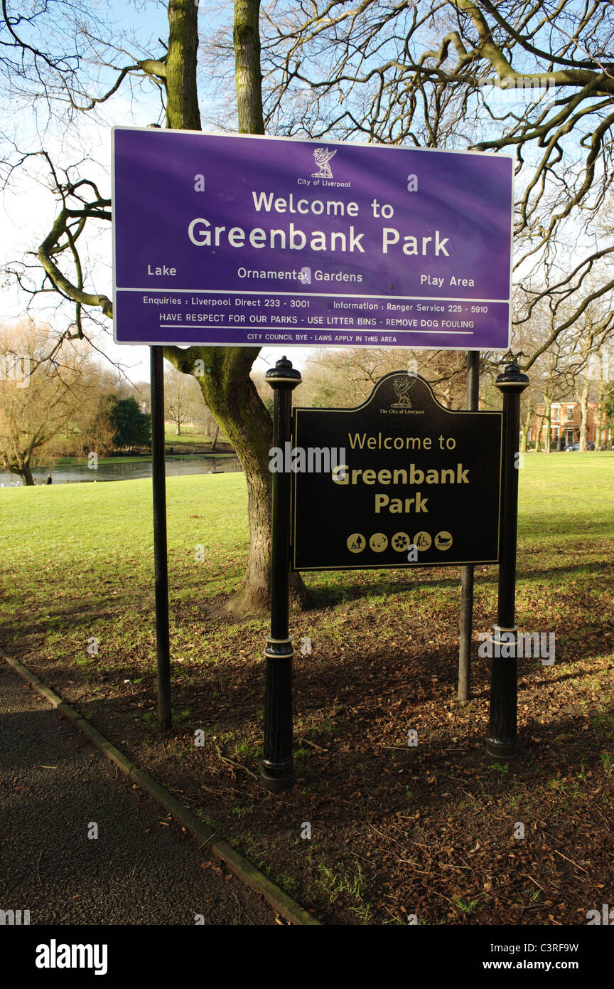 Greenbank Park, Liverpool, in Inghilterra Foto Stock