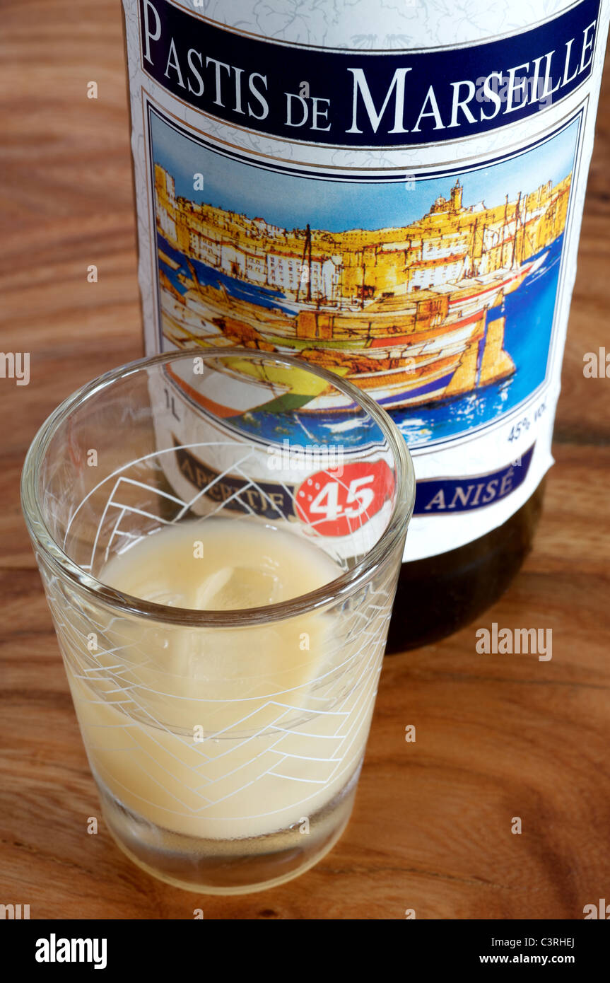 Pastis de Marseille la bevanda alcolica Foto Stock