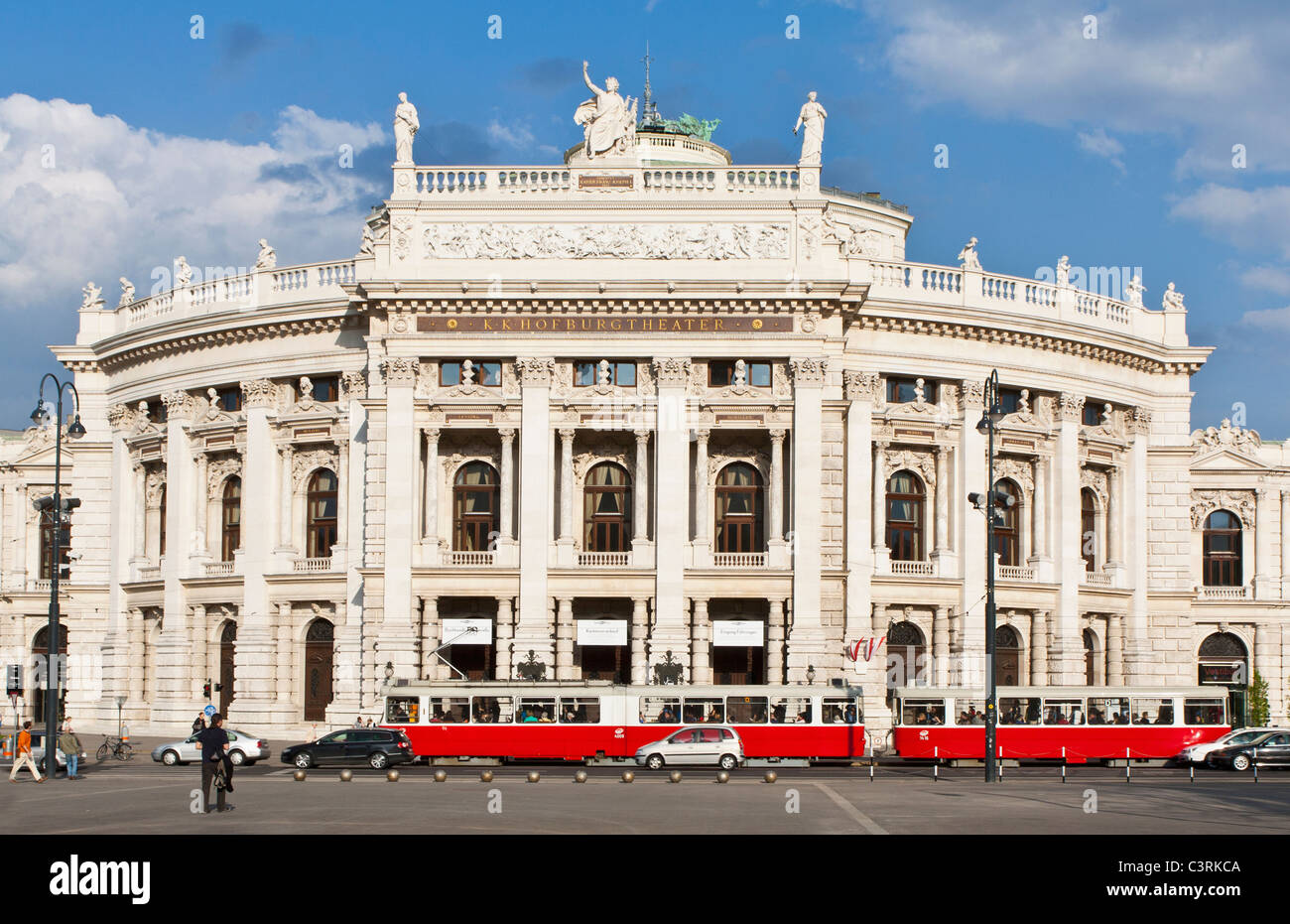 Austria, Vienna, vista del burgtheater Foto Stock