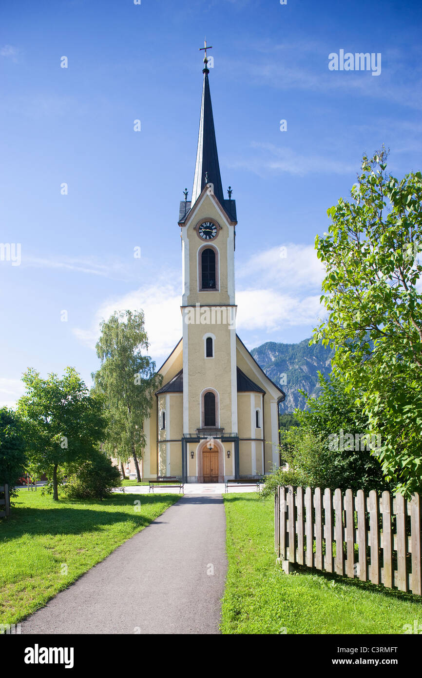 Austria, Salzkammergut, vista di Evangelische Kirche chiesa in bad goisen Foto Stock