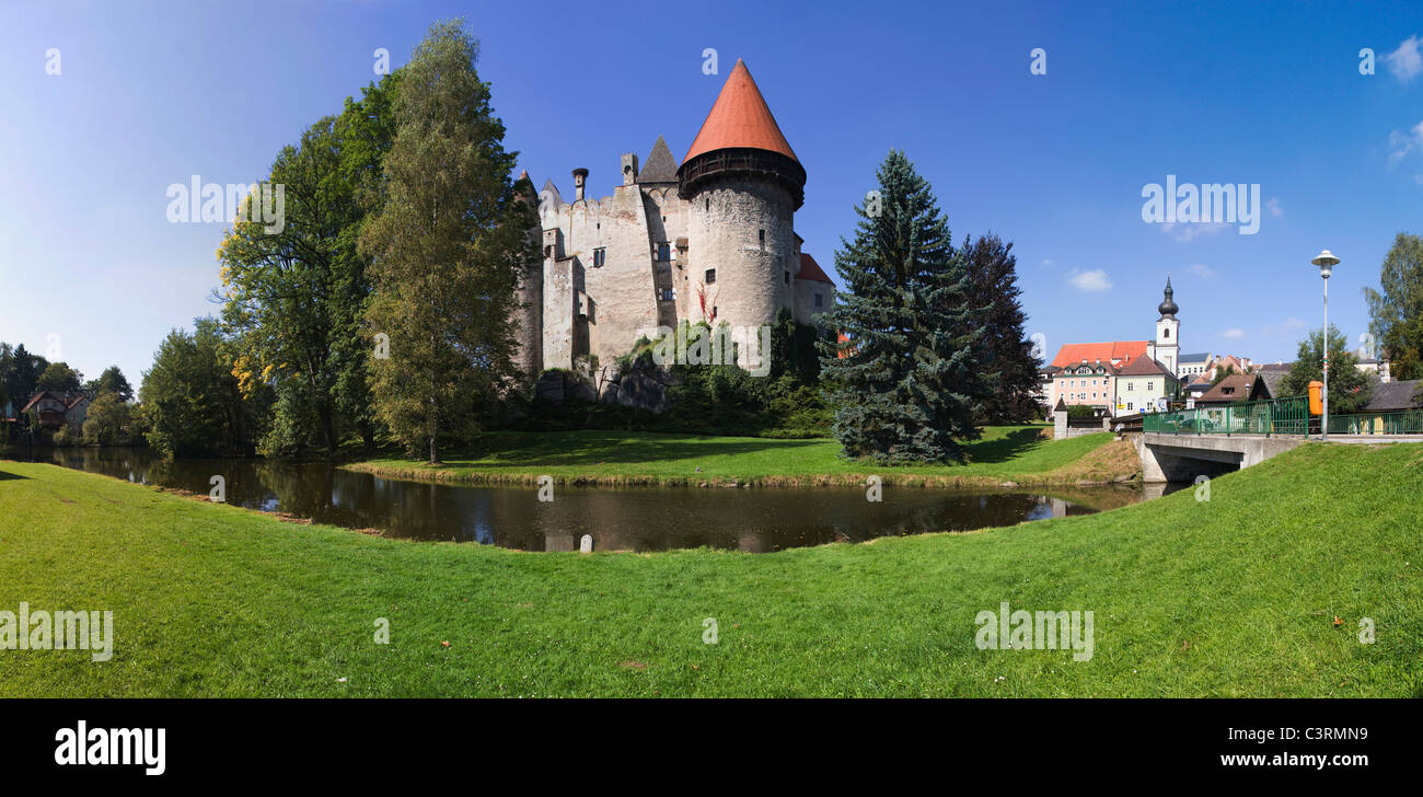 Bassa Austria, Waldviertel, Heidenreichstein,vista di Wasserburg Heidenreichstein castle Foto Stock