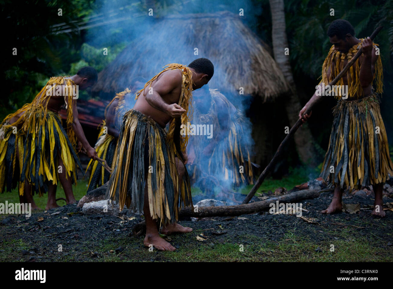 Isola di Beqa firewalkers, Viti Levu, Isole Figi Foto Stock
