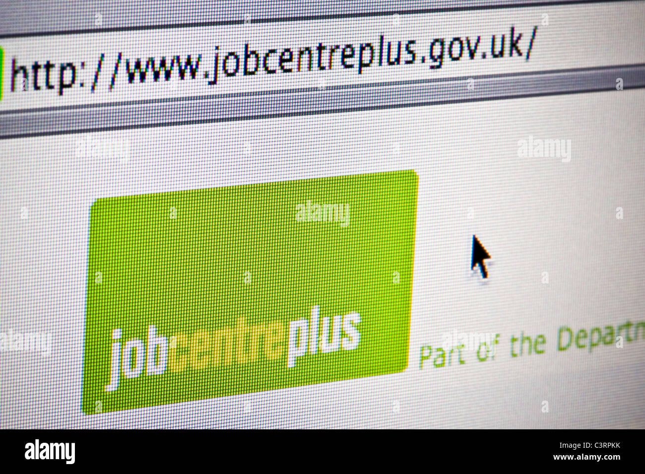 Close up Jobcentre Plus logo come visto sul suo sito web. (Solo uso editoriale: -print, TV, e-book e Redazione sito web). Foto Stock