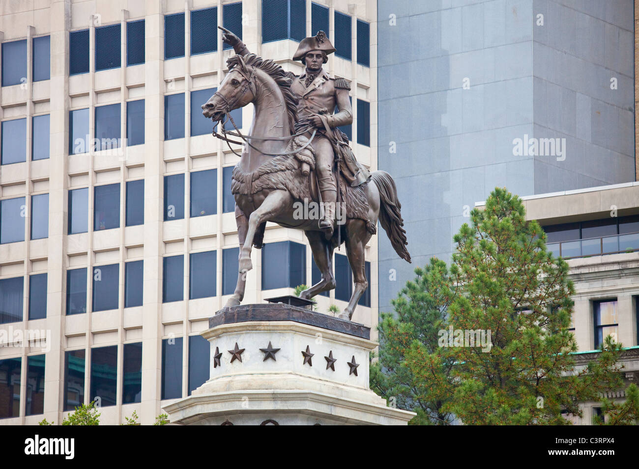 Statua di Geroge Washington presso lo State Capitol, Richmond, VA Foto Stock