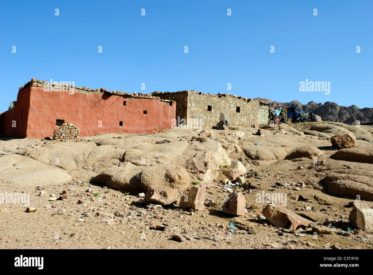 Bedouin casa di mattoni - Santa Caterina protettorato - Penisola del Sinai - Egitto Foto Stock