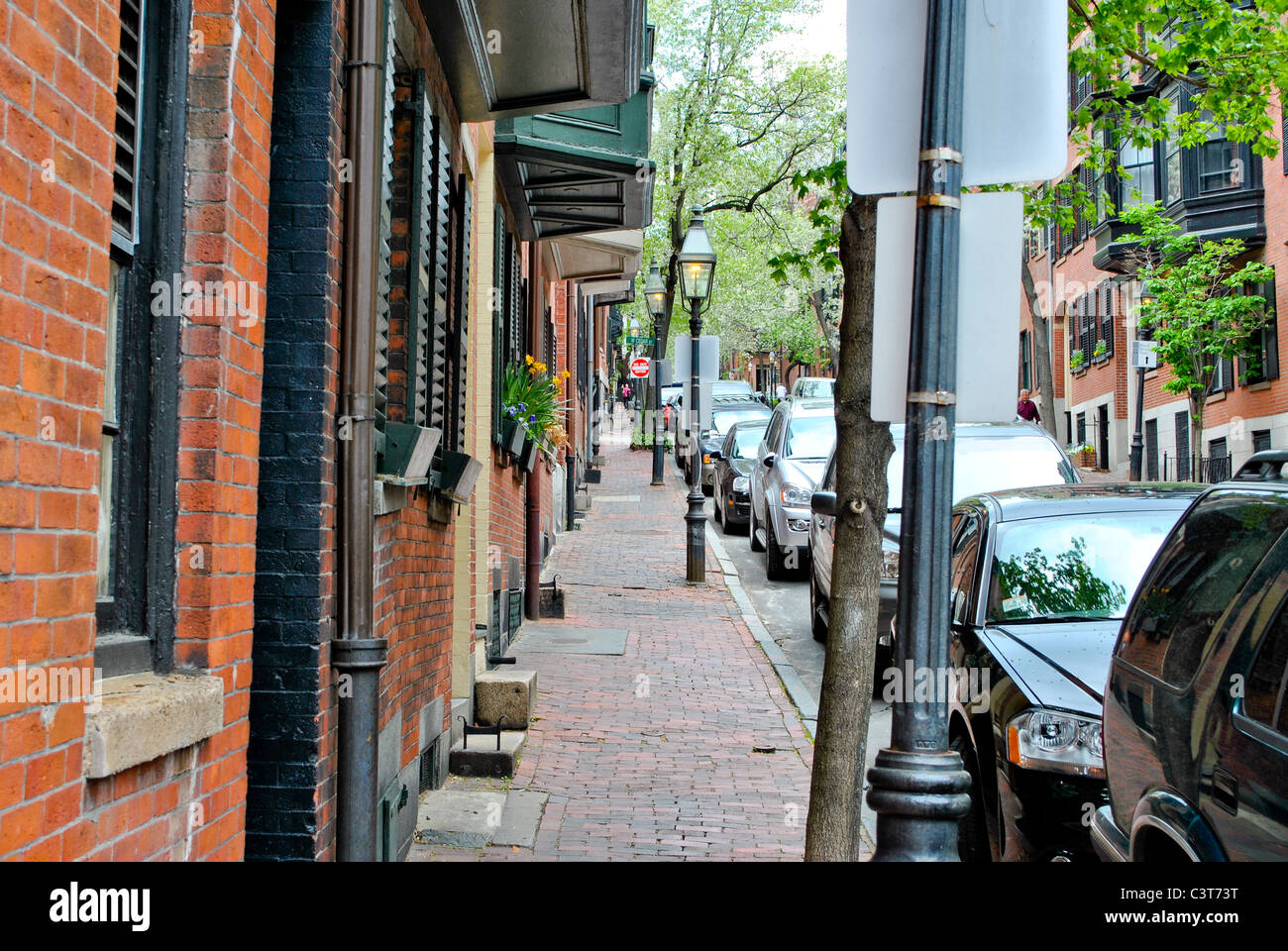 Stretto di Beacon Hill Street. Foto Stock