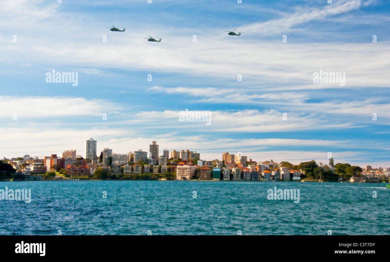 Skyline di Sydney nel famoso porto, australia Foto Stock