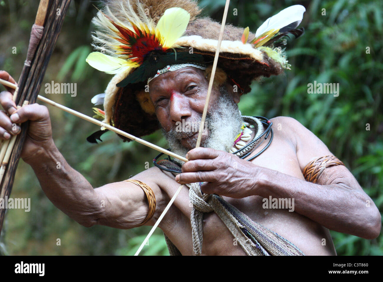 Huli guerriero Foto Stock