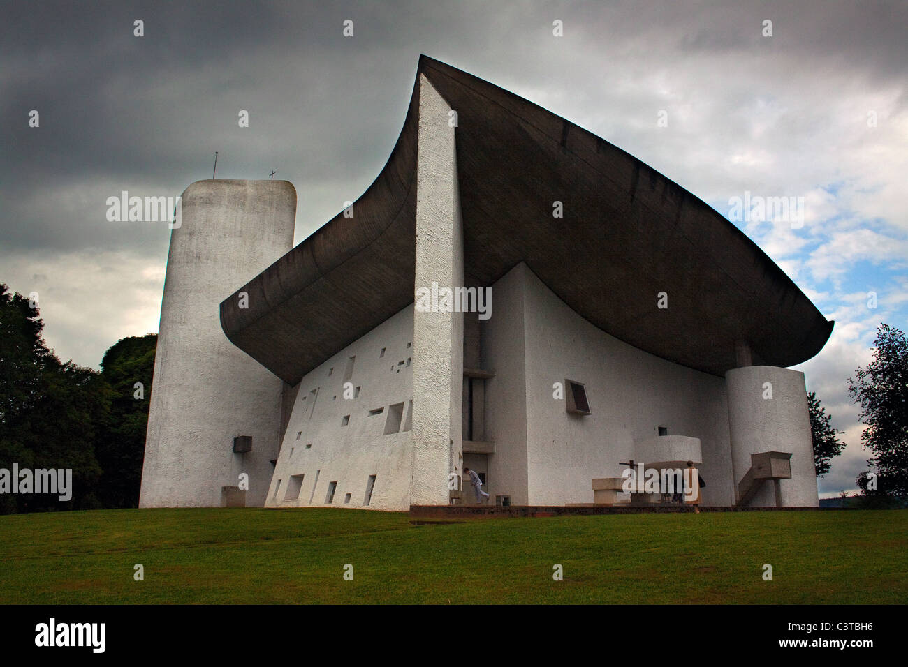 Le Corbusier Cappella Notre Dame du Haut, Rochamp Foto Stock