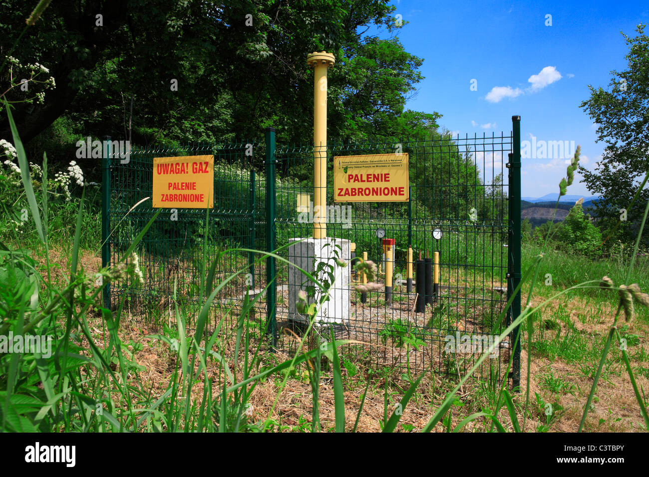 La pressione del gas stazione di regolazione tra kowary e lubawka. Polonia, Bassa Slesia, europa Foto Stock