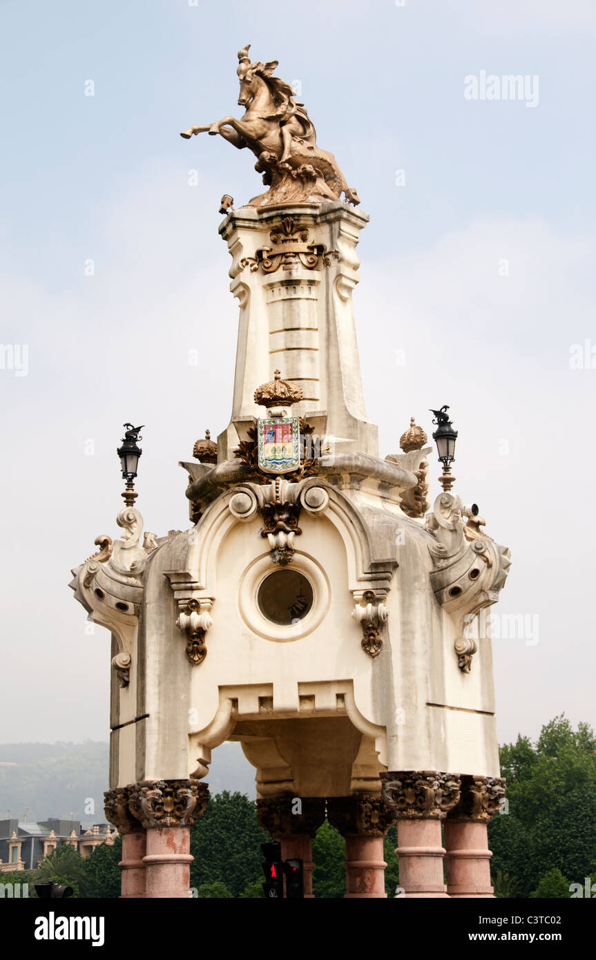 Puenta de Maria Cristina Ponte dell'Urumea Rio San Sebastian Spagna Paese Basco spagnolo della città Foto Stock