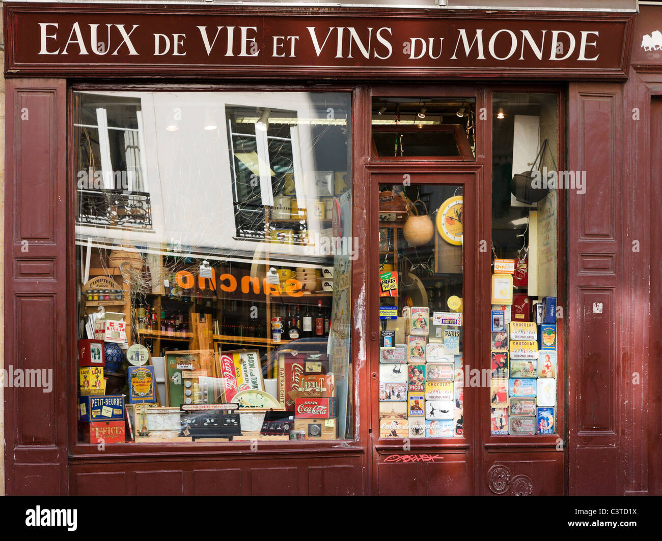 Shop nel quartiere di Marais, Parigi, Francia Foto Stock