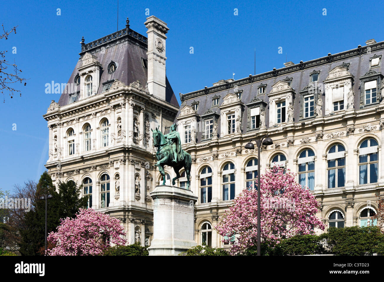 L' Hotel de Ville (municipio), 4th Arrondissement, Parigi, Francia Foto Stock