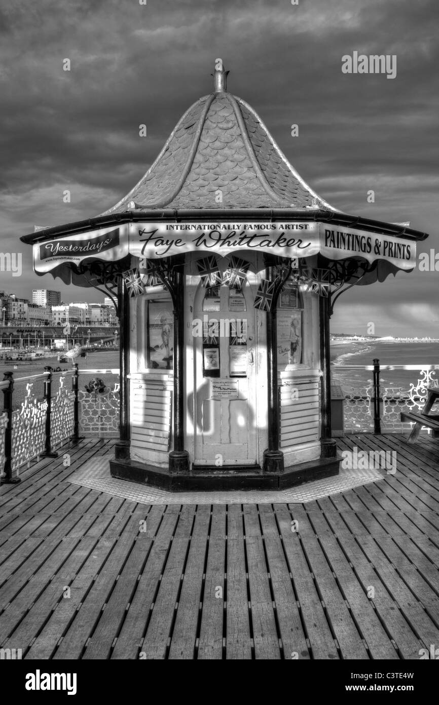 Artisti Shop, Brighton Pier, Sussex, Inghilterra Foto Stock