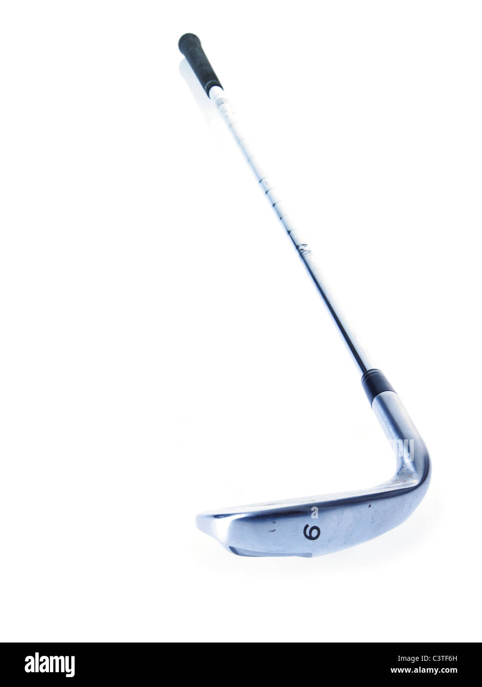 Golf club su sfondo bianco Foto Stock