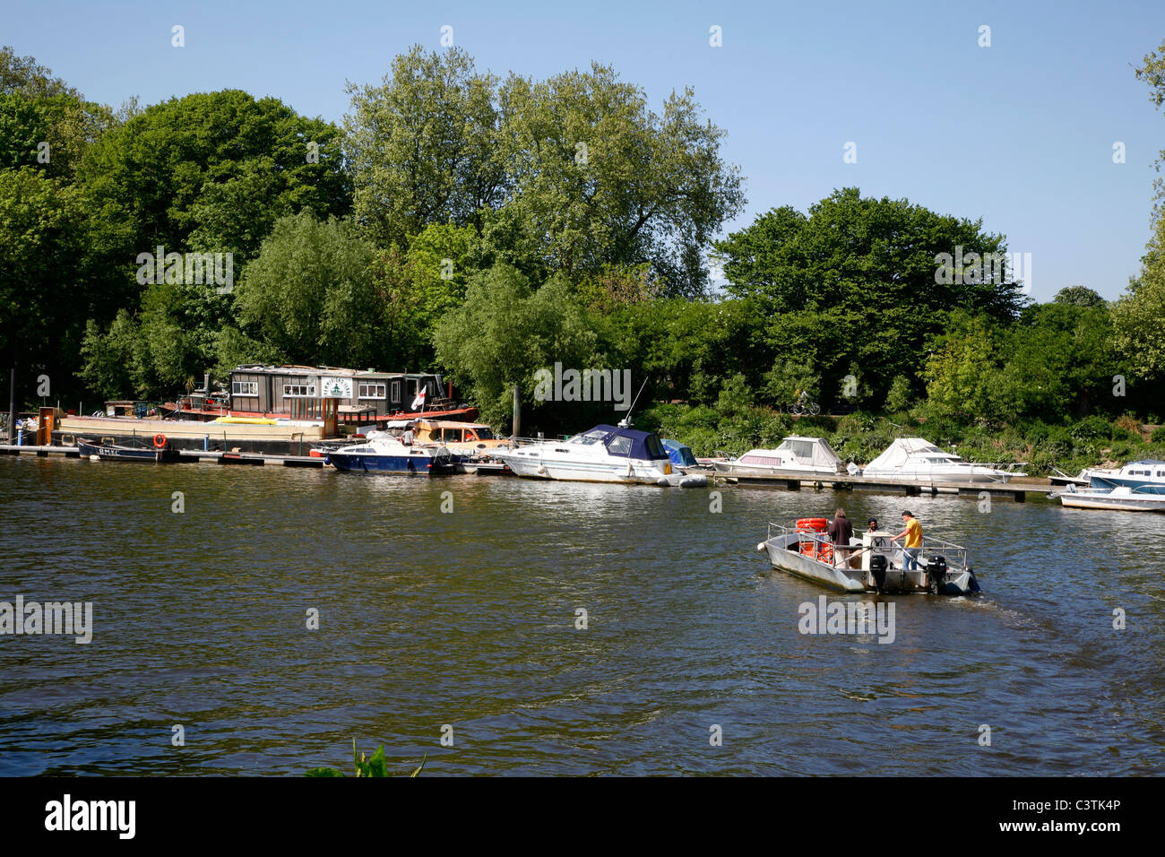 Hammerton traversata in traghetto del Fiume Tamigi da prosciutto a Twickenham, London, Regno Unito Foto Stock