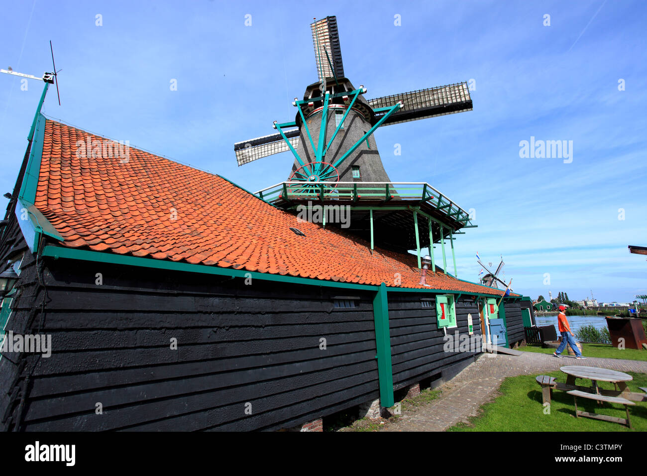 Il centro turistico e tradizionale villaggio di Zaandam Foto Stock