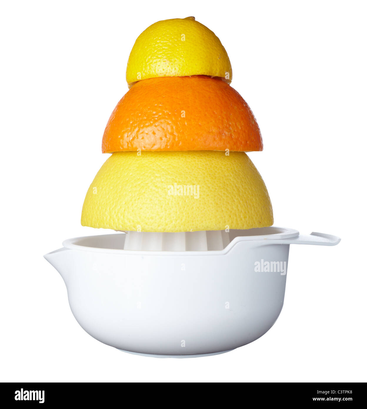 Arancione e il succo di limone Foto Stock
