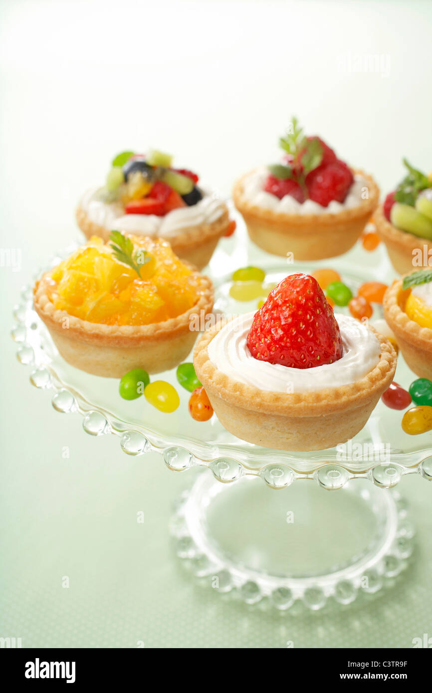 Crostate di frutta Foto Stock