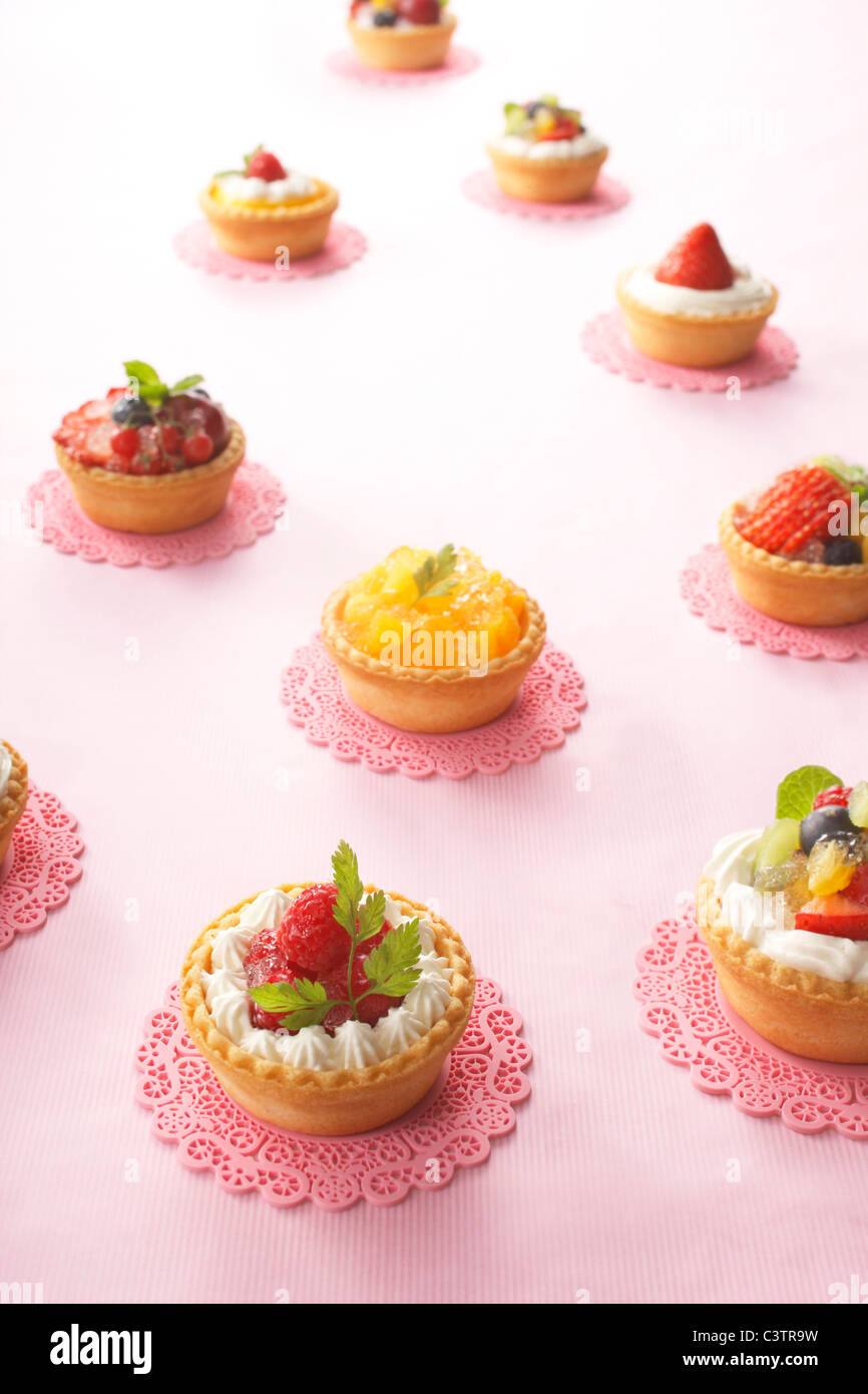 Crostate di frutta Foto Stock